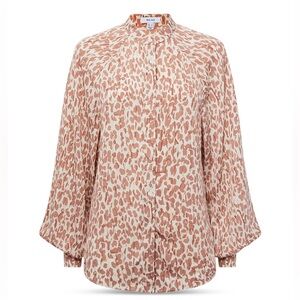 EUC Reiss Calla Animal print blouse. Size 8